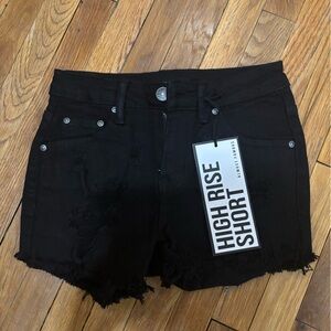 Almost famous Black High Rise Denim Shorts